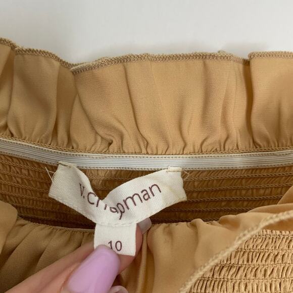 V. Chapman Lily Midi Bodycon Dress Warm Sand Womens Size 10 - Picture 16 of 16